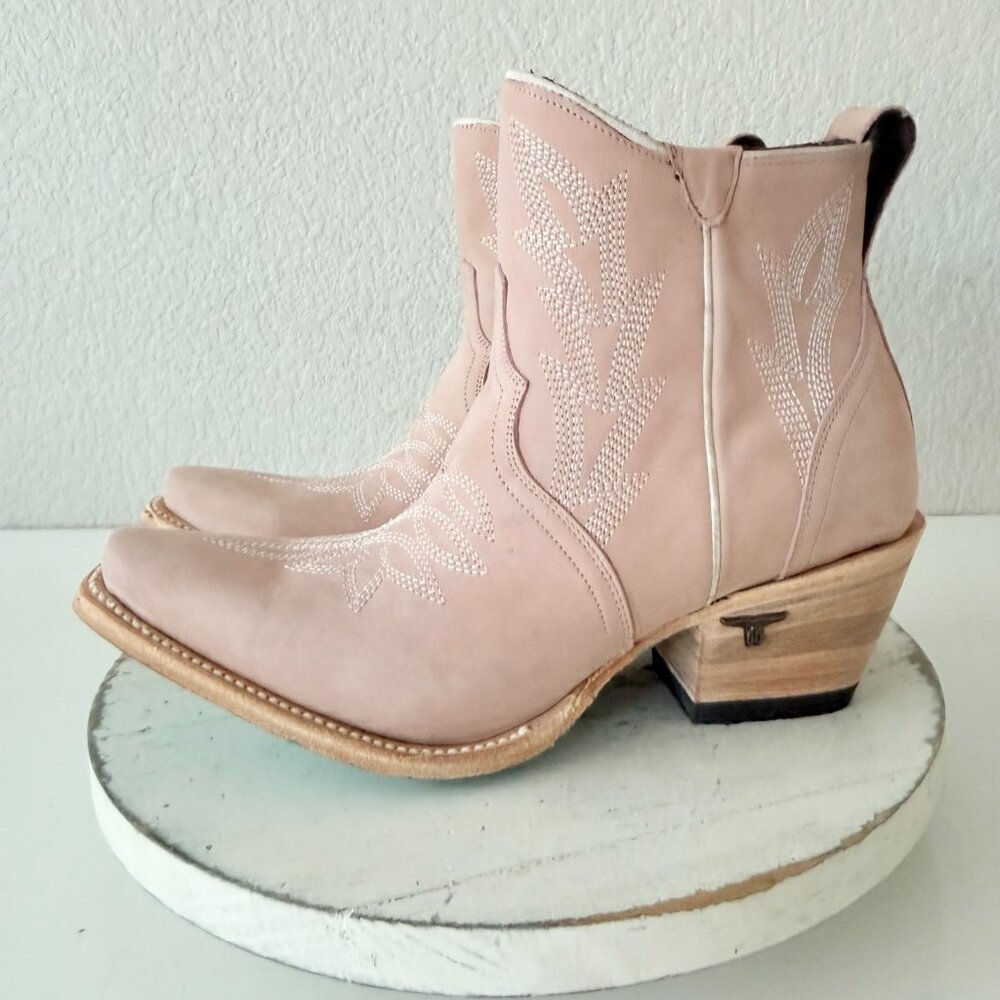 Lane Boots Gallatin Womens Cowboy Bootie Pink Western Short Boots Snip Toe 9.5 - Picture 4 of 12